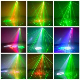 RGB Disco DJ Laser Projector, 4 LED, Gobo Stage Lighting Effect, Festa de férias, Casamento, Aniversário, Natal, Bar Lâmpada, 48 Padrões - Image 5