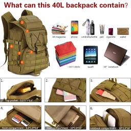 X7 Tactical Molle Mochila, Esportes ao ar livre, Caminhadas, Camping, Molle - Image 4