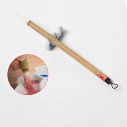 Escova de esmalte, 2 peças, arte em cerâmica, haste de bambu, pintura em cerâmica, enchimento de cor, utensílios para pintura - Image 2