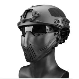 Novo tático airsoft máscara paintball greve aço meia máscara facial equipamentos de proteção ao ar livre - Image 1