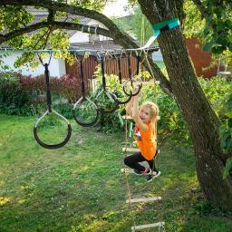 Anéis de balanço ao ar livre para crianças Anel de ginástica Anéis suspensos de escalada Acessórios de balanço Brinquedos de fitness Equipamento de jardim - Image 1