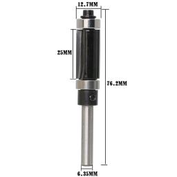 1 pc 1/4 "6.35mm shank fresa modelo de escultura em madeira guarnição roteador bit com 2" roteador longo cortadores carpintaria ferramenta cortador - Image 3