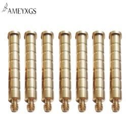 Flecha de bronze com 6/12 peças, arco, peso 100 grãos, ponto de parafuso, de cobre, inserção, acessórios de caça ao ar livre de tiro - Image 1