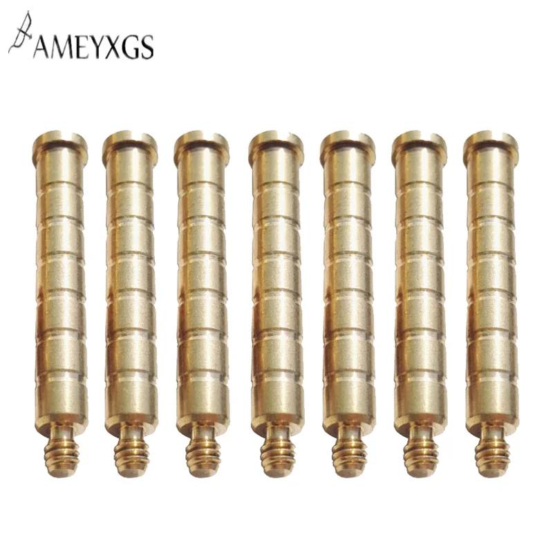Flecha de bronze com 6/12 peças, arco, peso 100 grãos, ponto de parafuso, de cobre, inserção, acessórios de caça ao ar livre de tiro - Image 1