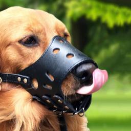 Focinho de couro macio para cães anti-mordida seguro ajustável & respirável pet pequenos cães grandes focinho permite beber e comer - Image 2