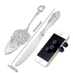 Elegante Faca De Bolo E Pá, Espátula De Prata, Cortador De Queijo, Talheres, Faca De Manteiga De Queijo, Ferramentas De Cozimento, Talheres, Festa De Casamento - Image 2
