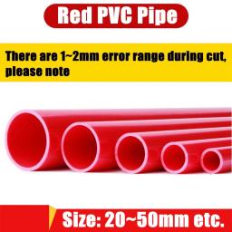 Tubulação vermelha do PVC para o aquário, abastecimento de água do tanque de peixes, tubo UPVC, irrigação do jardim, encaixes molhando, comprimento 50cm, 1PC, diâmetro 20-32mm - Image 1