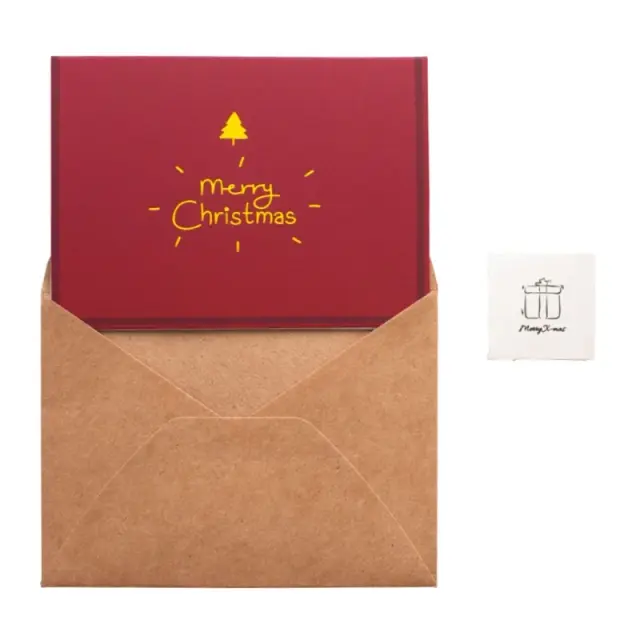 Novos Cartões de Natal e Convites para Festas de Ano Novo com Envelope Inclusa
