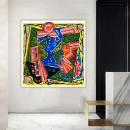 Tela de pintura a óleo em tecido franzido stella ", então chegou a água e o minimalista arte de pintura a óleo pôster de parede decoração de casa - Image 1