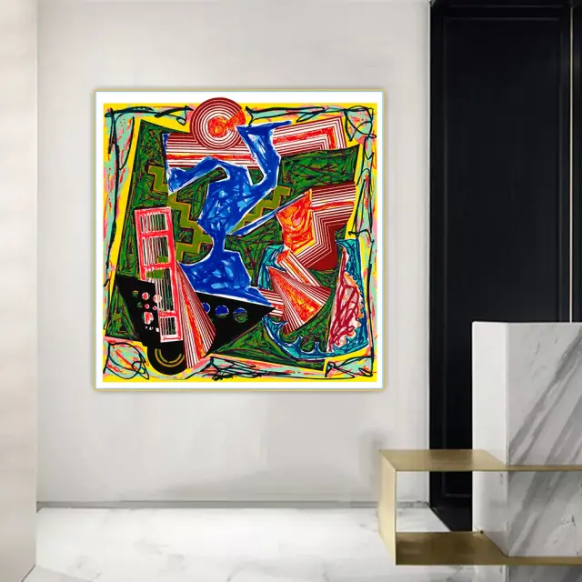 Pôster Minimalista de Pintura a Óleo em Tecido Franzido: "Stella" e a Beleza da Água na Decoração de Ambientes