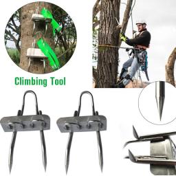 2 pçs ferramenta de escalada de árvore pólo picos para caça observação colheita frutas 304 aço inoxidável escalada sapatos árvore - Image 2