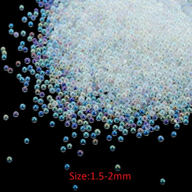 Mini Bolha Bola Beads de Cristal para Decoração de Unhas - Kit com Molde de Silicone e Resina UV Epóxi, 10-20g