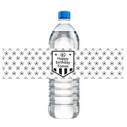 Etiquetas personalizadas da etiqueta da garrafa de água do futebol do nome do aniversário - Image 6