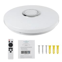 300w rgb pode ser escurecido música lâmpada do teto controle remoto & app luzes de teto AC180-265V para casa bluetooth alto falante dispositivo elétrico iluminação - Image 6