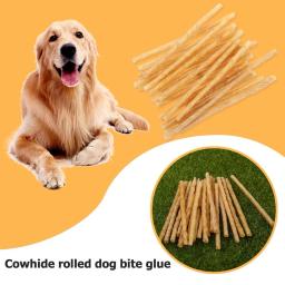 Lanches para molares, palitos de mastigar para cães, rolo de couro de vaca, remoção de dentes de balanças e placa, brinquedos de segurança para animais de estimação, 20 peças - Image 6