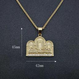 Hip Hop Last Dinner Colar Pingente para Homens e Mulheres, Ornamento em Aço Inoxidável, Festa Jóias - Image 2