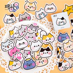 Adesivos de vinil adesivos gatos, 45 peças, animais, gatinho adesivo para garrafas, laptop, computador, telefone diy, diário, decoração, scrapbooking - Image 1