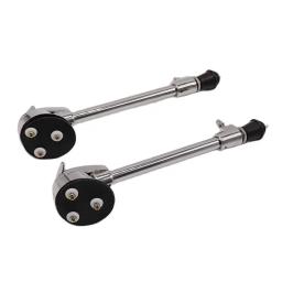 Perna para substituição do bumbo, suporte de tambor metálico, perna prateada, 1 par - Image 2