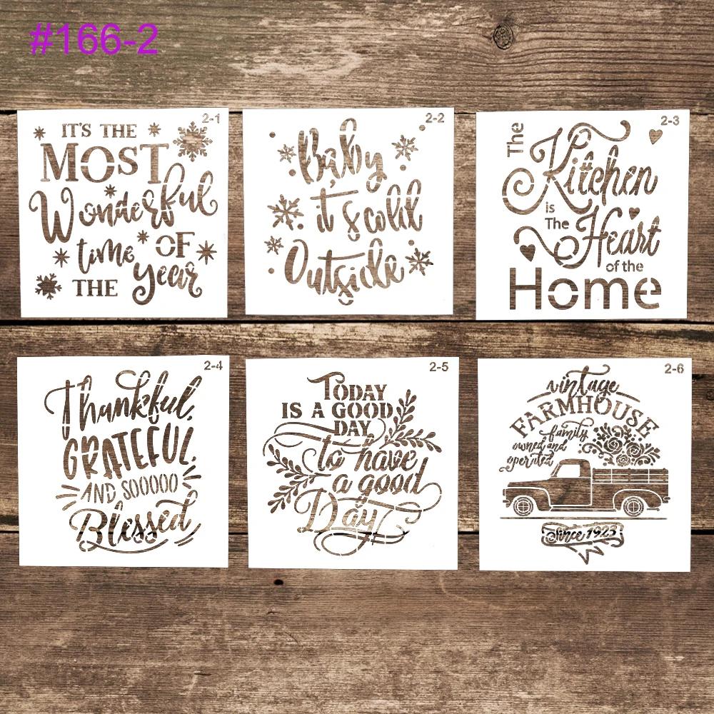 15 cm diy artesanato estêncil de fundo em camadas para pintura de parede scrapbooking carimbo álbum decorativo gravando cartões de papel - Image 1