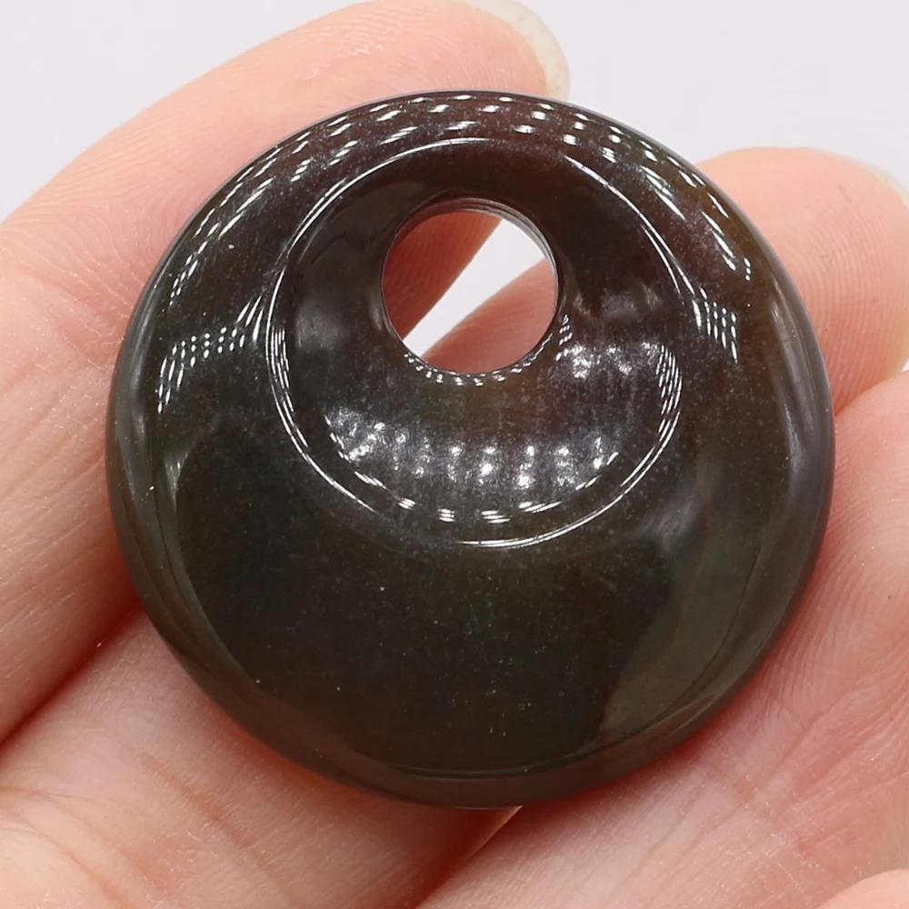 Contas de pedra natural semi-preciosas pedras redondas grandes contas de furo para fazer jóias diy colar pulseira brincos accessories25mm - Image 1
