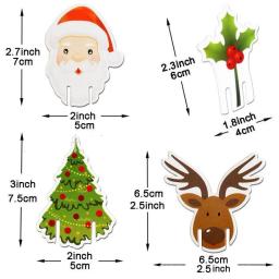 10 peças decorações de vidro de vinho do natal, copos, cartões, marcadores de goblet de natal, decoração de mesa para materiais de festa de natal - Image 5