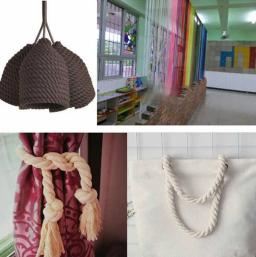 Corda grossa de algodão para artesanato DIY, corda trançada colorida, encadernação da boca do feixe, pano de costura decorativo, fio 3-Strand, 5m, 5m - Image 6