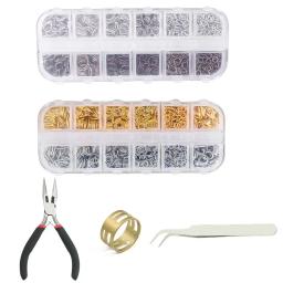 Kit de joias com anel de cobre, conjunto de alicates e fechos de lagosta, fazer joias, acessórios para colar, brinco e pulseira - Image 1