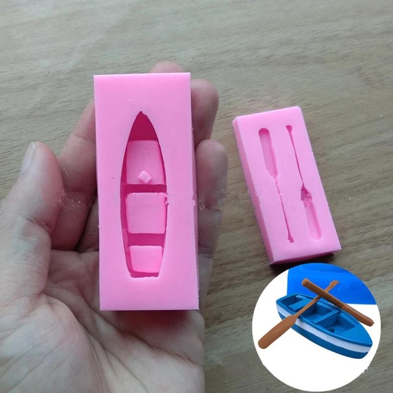 Molde de resina de silicone para artesanato, artesanato fofo barco oars de resina de silicone forma 3d para velejar, resina epóxi para chocolate ferramentas de arte para artesanato - Image 1