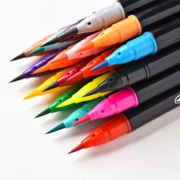 Cor da água Escova Canetas, Cabeça Macia, Lavável, Desenhar Gancho, Linha Curso, Material de Arte Escolar, 12 Cores, 24 Cores, 36 Cores - Image 4