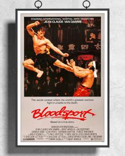 H045 bloodsport sangue esporte van damme filme adesivo de parede de seda poster arte decoração para casa - Image 1