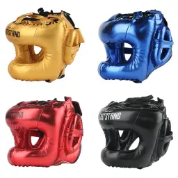 Capacete protetor semi-aberto para boxe, combate profissional, proteção para o nariz e rosto, equipamento de cabeça, feixe de combate - Image 2