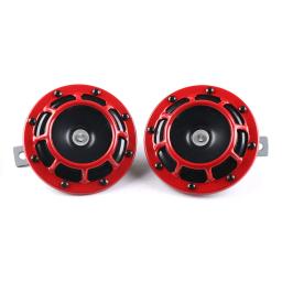 Super alto explosão elétrica Tom Air Chifre Kit para motocicleta, carro, vermelho, preto, compacto, 12V, 115dB, Hella, 2pcs - Image 2