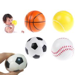 63mm crianças macio futebol basquete tênis de beisebol brinquedos espuma esponja descompressão vent stress bolas futebol anti stress - Image 1