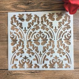 20*20 cm tamanho diy artesanato molde de mandala para pintura estêncil estampado álbum de fotos cartão de papel em madeira, tecido, parede - Image 4