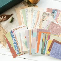60 folhas do vintage flor kraft papel colagem scrapbooking/cartão de fazer/projeto diário diy decoração material cartões - Image 1