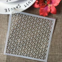 Camadas stencils com textura grade para diy, modelo de cartão decorativo para pintura, scrapbook, coloração, gravação, álbum, 9 pcs/set, 5 polegadas - Image 4