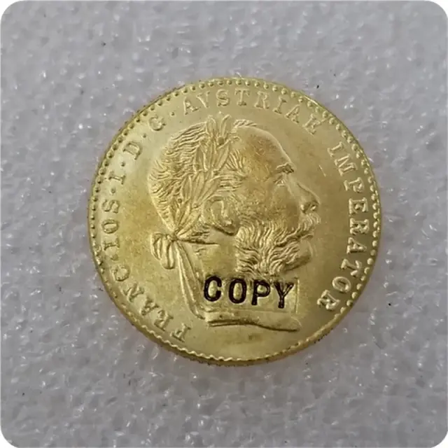 Moeda Comemorativa de 1915: Réplica Dourada de 1 Ducat para Colecionadores