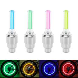 Luzes de bicicleta com sensor de movimento, luzes led com baterias, para estrada, mtb, mountain bike, tampa da válvula do pneu, acessórios de bicicleta, 1 peça - Image 1