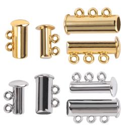 Fechos magnéticos fortes de aço inoxidável, cabem em pulseiras, colar, conectores de fecho de ródio para fazer joias de pulseira de couro - Image 2