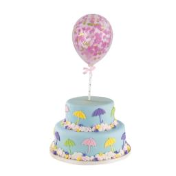 Balão lanteado transparente, confete para festa de aniversário, decoração de bolo, balão, látex, cupcake, padrão, lantejoulas, 1 conjunto - Image 2