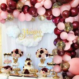 Kit de Balões Arch Garland, Confete Dourado, Vinho Tinto, Rosa, Decoração do Dia dos Namorados, Decoração de Ano Novo, 134pcs, 2022 - Image 4