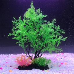 Enfeites de plantas aquáticas artificiais de 20-25cm de altura, para aquário, tanque de peixes, grama verde, flor, erva, decoração de paisagem - Image 5