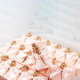 Caixa de doces flores com fita, 5 peças, lembranças de casamento e caixas de presentes para convidados, decoração de casamento, chá de bebê, suprimentos de festa - Image 2