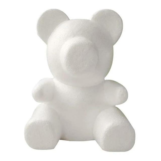 Molde de Urso de Poliestireno para DIY: Presente Criativo para Namorados, Casamentos e Aniversários - Disponível em 15cm, 20cm e 30cm