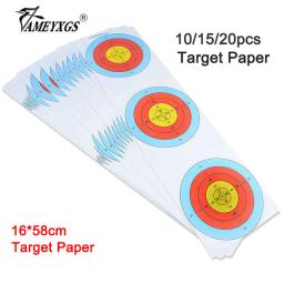 Papel de tiro com arco e flecha, acessórios de treinamento de tiro com arco e flecha com ponto triplo de 16*58cm, 10/peças - Image 1