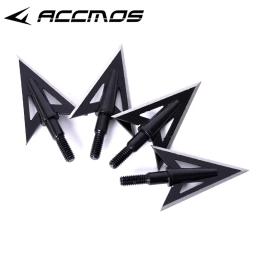 2 lâminas afiada cabeças de seta caça broadheads rosca parafuso em tiro com arco e flecha de pesca dicas cabeça pontos tiro com arco aço - Image 6