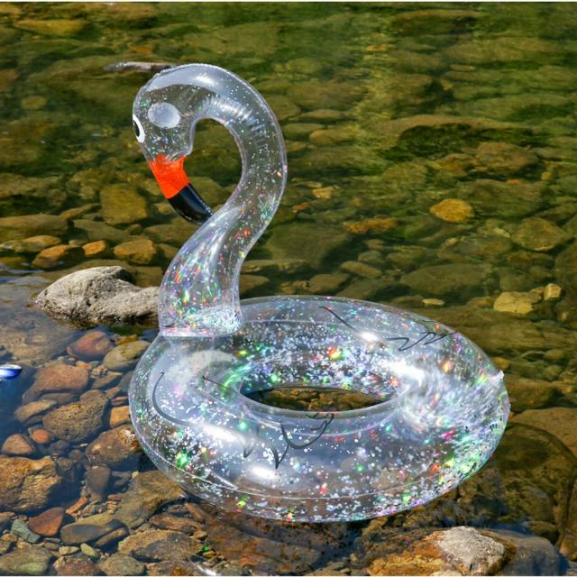 Diversão na Água: Flutuador Inflável de Piscina em Formato de Unicórnio e Flamingo para Adultos com Design Transparente e Confortável