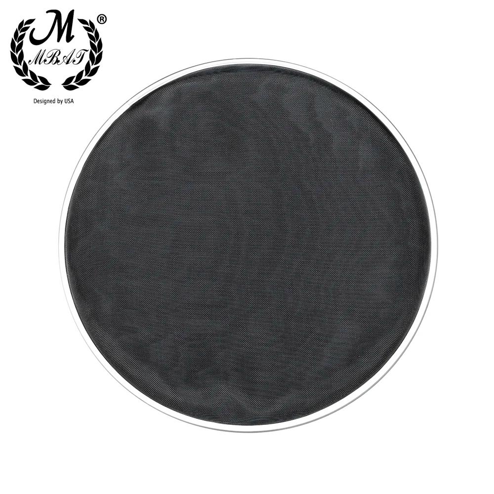 M mbat 10-Polegada preto dupla camada cabeça de cilindro de malha de náilon mudo silencioso tambor pele percussão peças, para baixo tambor conjunto acessórios - Image 1