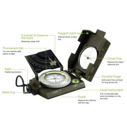 Eyeskey mulitifunctional sobrevivência ao ar livre bússola militar acampamento à prova dwaterproof água geological compass equipamento de navegação digital - Image 2