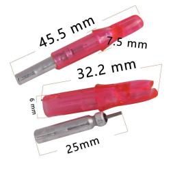6 pçs caça besta tiro com arco para identificação bolt 6.2mm/7.6mm seta nocks interno para aceso nocks fibra de vidro carbono seta eixo diy - Image 2